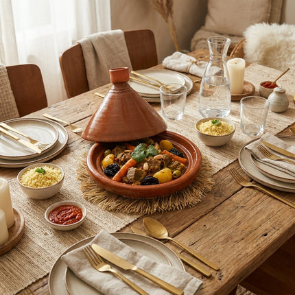 Tajine en terre cuite émaillée