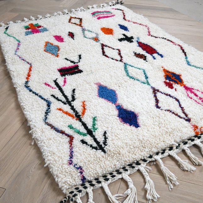 Tapis berbère Azilal 107 x 157cm - Dessins multicolores