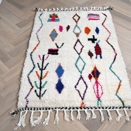 Tapis berbère Azilal 107 x 157cm - Dessins multicolores