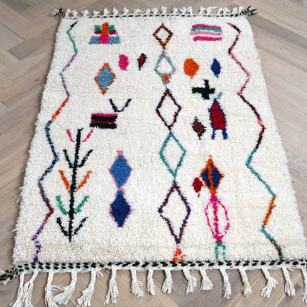 Tapis berbère Azilal 107 x 157cm - Dessins multicolores