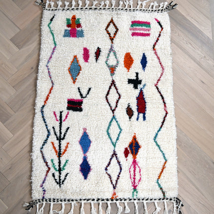 Tapis berbère Azilal 107 x 157cm - Dessins multicolores