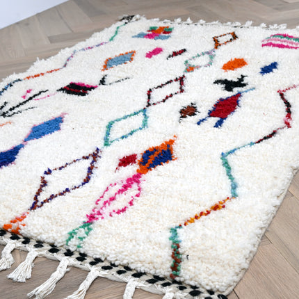 Tapis berbère Azilal 107 x 157cm - Dessins multicolores