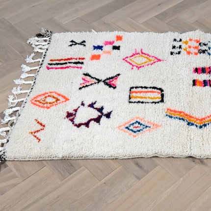 Tapis berbère Azilal 102 x 164cm - Dessins multicolores