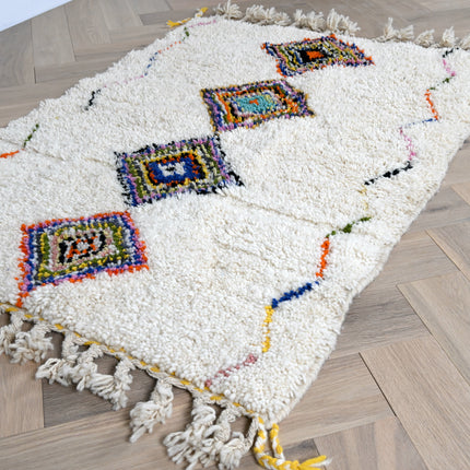 Tapis berbère Azilal 98 x 138cm - Dessins multicolores