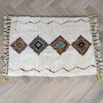 Tapis berbère Azilal 98 x 138cm - Dessins multicolores