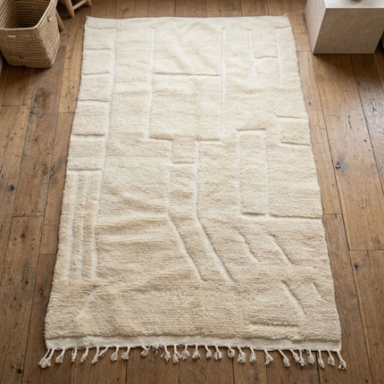 Tapis berbère 254 × 160 cm - Écru