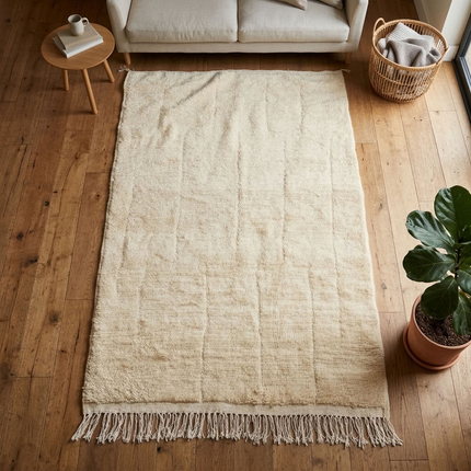 Tapis berbère 260 × 140 cm - Écru