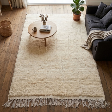 Tapis berbère 260 × 140 cm - Écru