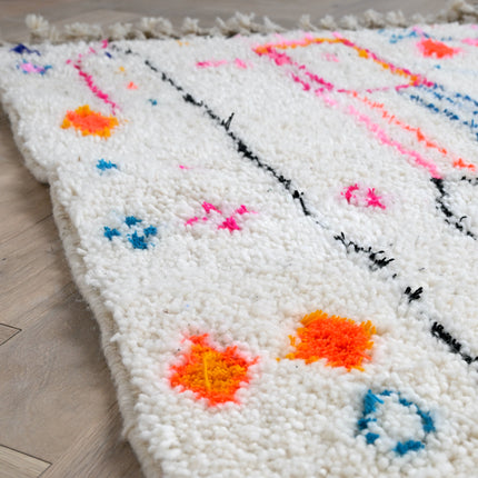 Tapis berbère Azilal 105 x 145cm - Dessins multicolores