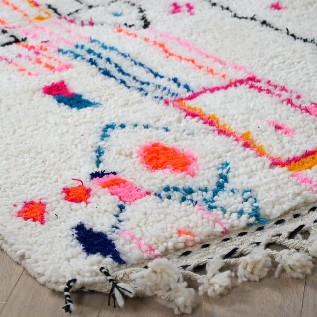 Tapis berbère Azilal 105 x 145cm - Dessins multicolores