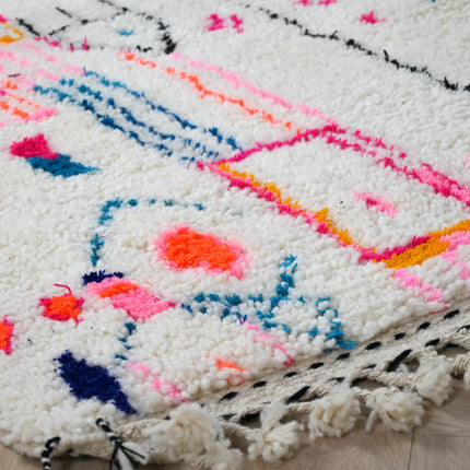 Tapis berbère Azilal 105 x 145cm - Dessins multicolores