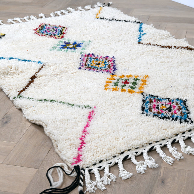 Tapis berbère Azilal 100 x 150cm - Dessins multicolores