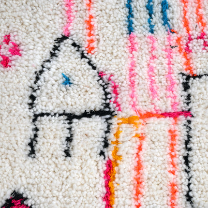 Tapis berbère Azilal 105 x 145cm - Dessins multicolores