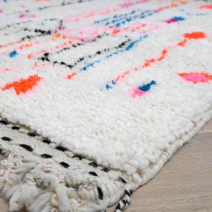 Tapis berbère Azilal 105 x 145cm - Dessins multicolores