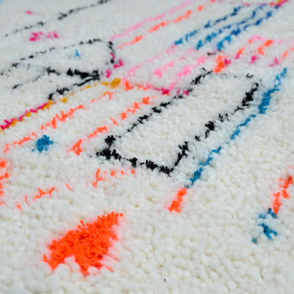 Tapis berbère Azilal 105 x 145cm - Dessins multicolores