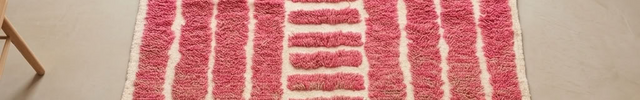 Tapis berbère en relief 244 × 155 cm - Rose