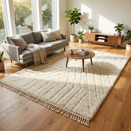 Tapis Béni Ouarain 215 x 304cm - Triangles