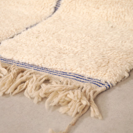 Tapis Béni Ouarain 196 x 298cm - Géométrique bleu majorelle