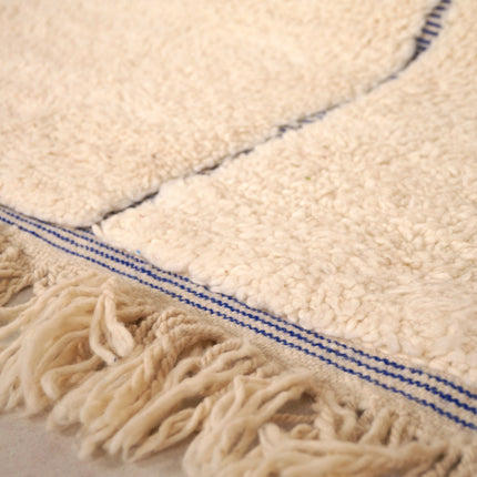 Tapis Béni Ouarain 196 x 298cm - Géométrique bleu majorelle