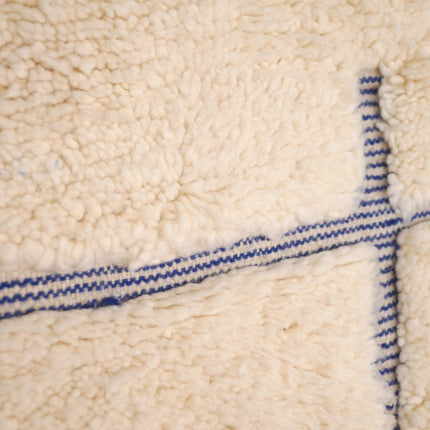Tapis Béni Ouarain 196 x 298cm - Géométrique bleu majorelle