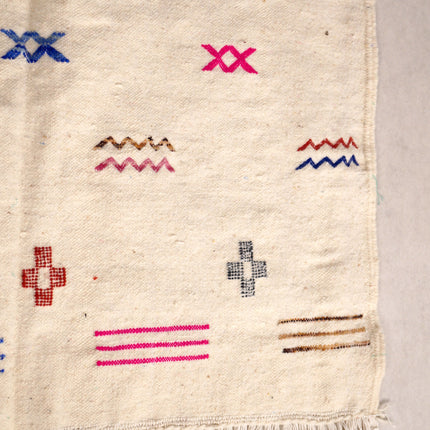 Tapis Kilim 153 x 95cm - Symboles berbères multicolores