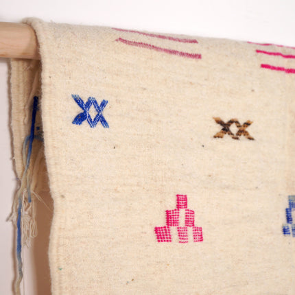 Tapis Kilim 153 x 95cm - Symboles berbères multicolores