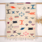 Tapis Kilim 160 x 100cm - Symboles berbères multicolores