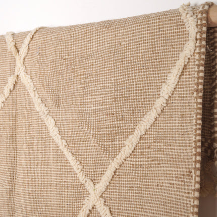 Tapis Zanafi 235 x 140cm - Beige et petites franges