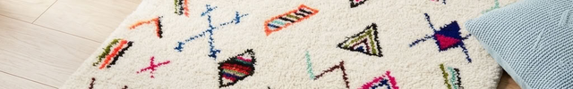 Tapis berbère Azilal 100 x 145cm - Dessins multicolores