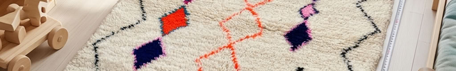 Tapis berbère Azilal 104 x 156cm - Dessins multicolores