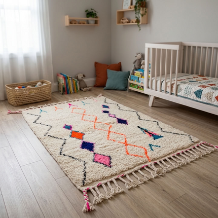 Tapis berbère Azilal 104 x 156cm - Dessins multicolores