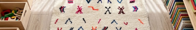 Tapis berbère Azilal 109 x 160cm - Dessins multicolores