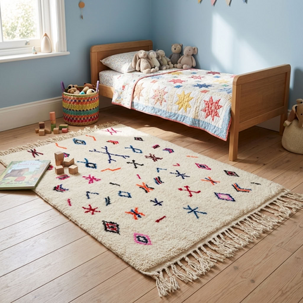 Tapis berbère Azilal 109 x 160cm - Dessins multicolores