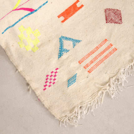 Tapis de couloir Kilim 272 x 80cm - Symboles berbères multicolores