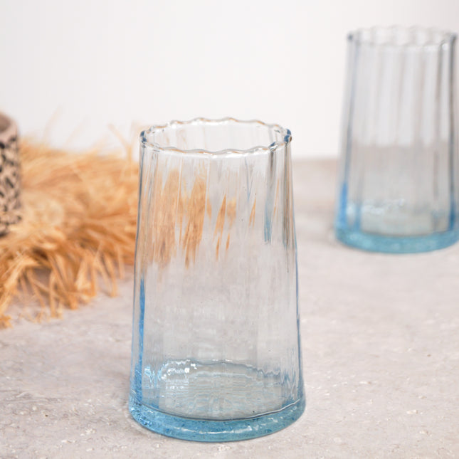 Verre Beldi strié 11cm - Lot de 6