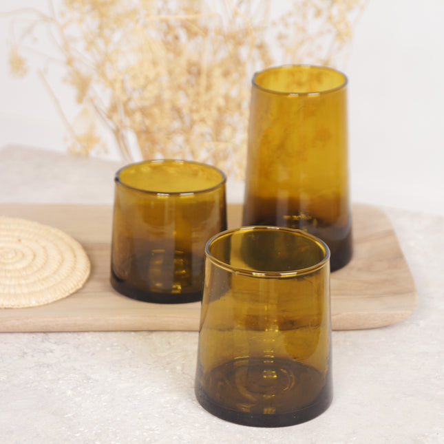 Verre Beldi - Ambre - Lot de 6