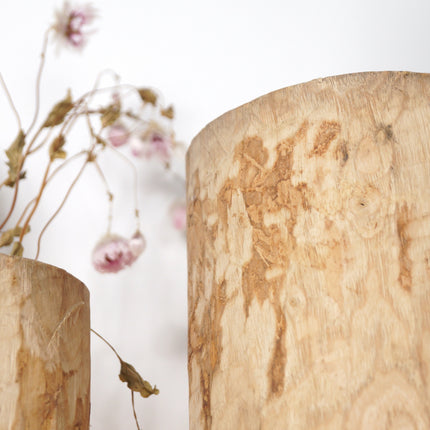 Pot à ustensiles en bois vieilli