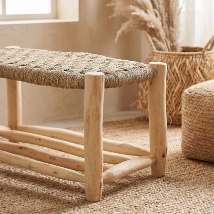 Banc en bois avec rangement 80cm