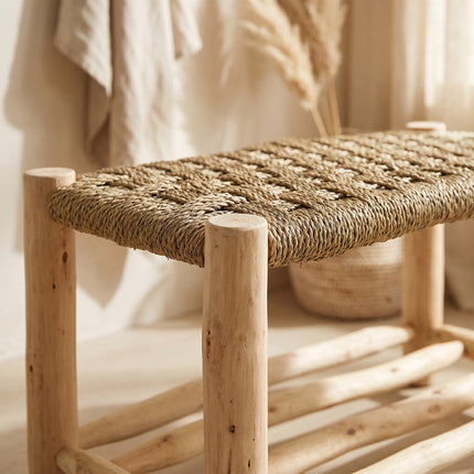 Banc en bois avec rangement 80cm