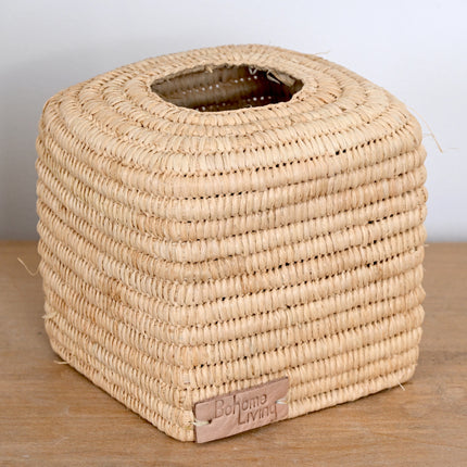 Boite à mouchoirs carrée en raphia