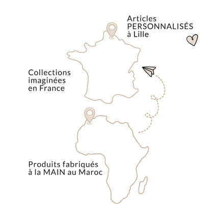 Coffre à jouets en osier 80cm Personnalisable