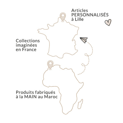 Chapeau de paille marocain personnalisable