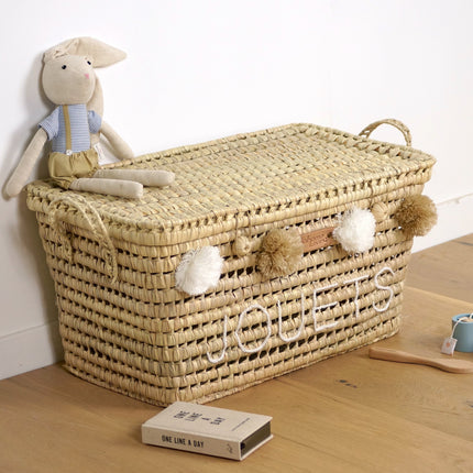 Malle de rangement en feuilles de palmier 60cm - Jouets