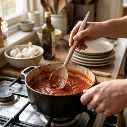 Cuillère à soupe en bois de noyer - Cœur