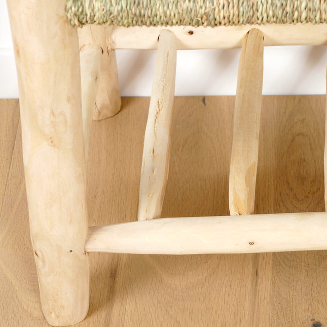 Banc marocain en bois avec rangement 60cm