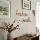 Mot en laiton doré - Bonheur en famille