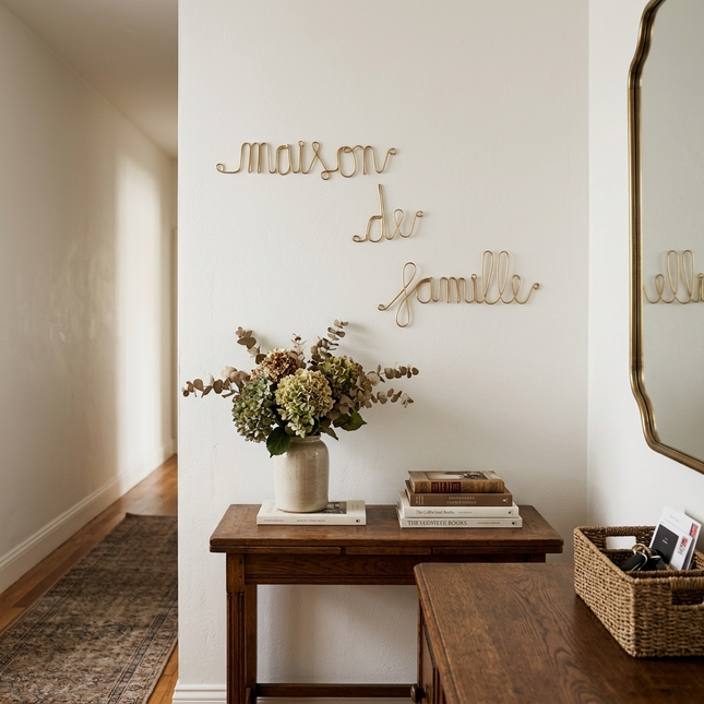 Mot en laiton doré - Maison de famille