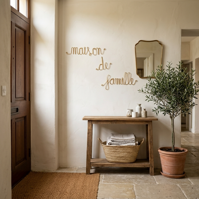 Mot en laiton doré - Maison de famille