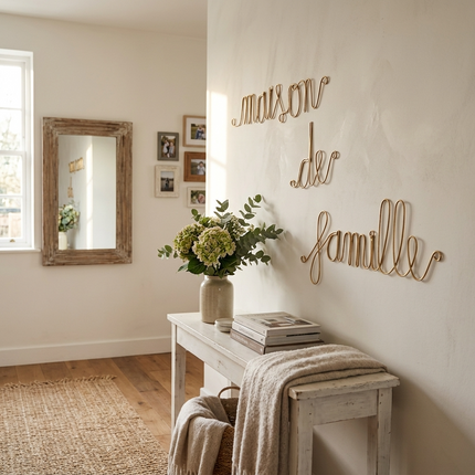 Mot en laiton doré - Maison de famille