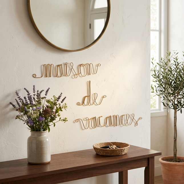 Mot en laiton doré - Maison de vacances